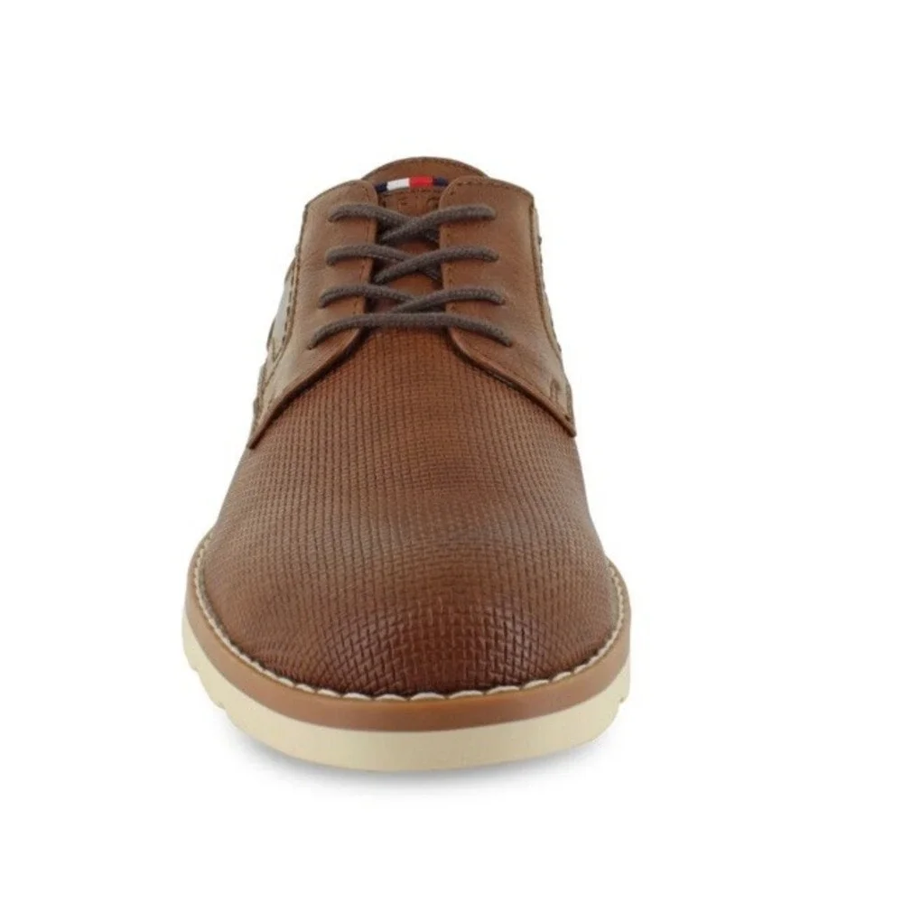 Tommy Hilfiger Nemoza‎ Shoes Tag Flag Embossed Laced Up 12M Cognac New